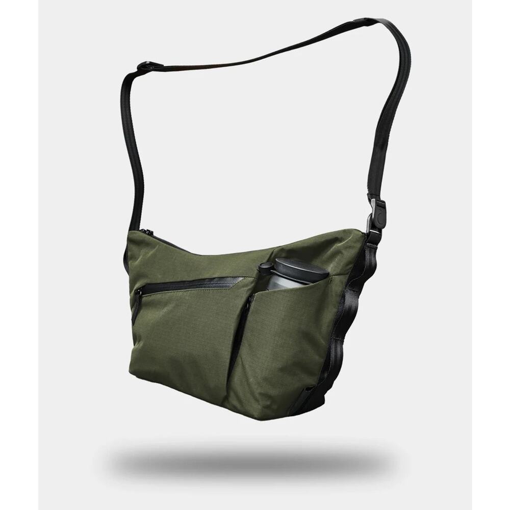 NWT Alpaka Flow Satchel Travel Crossbody Bag 2L Green Axoflux 210D